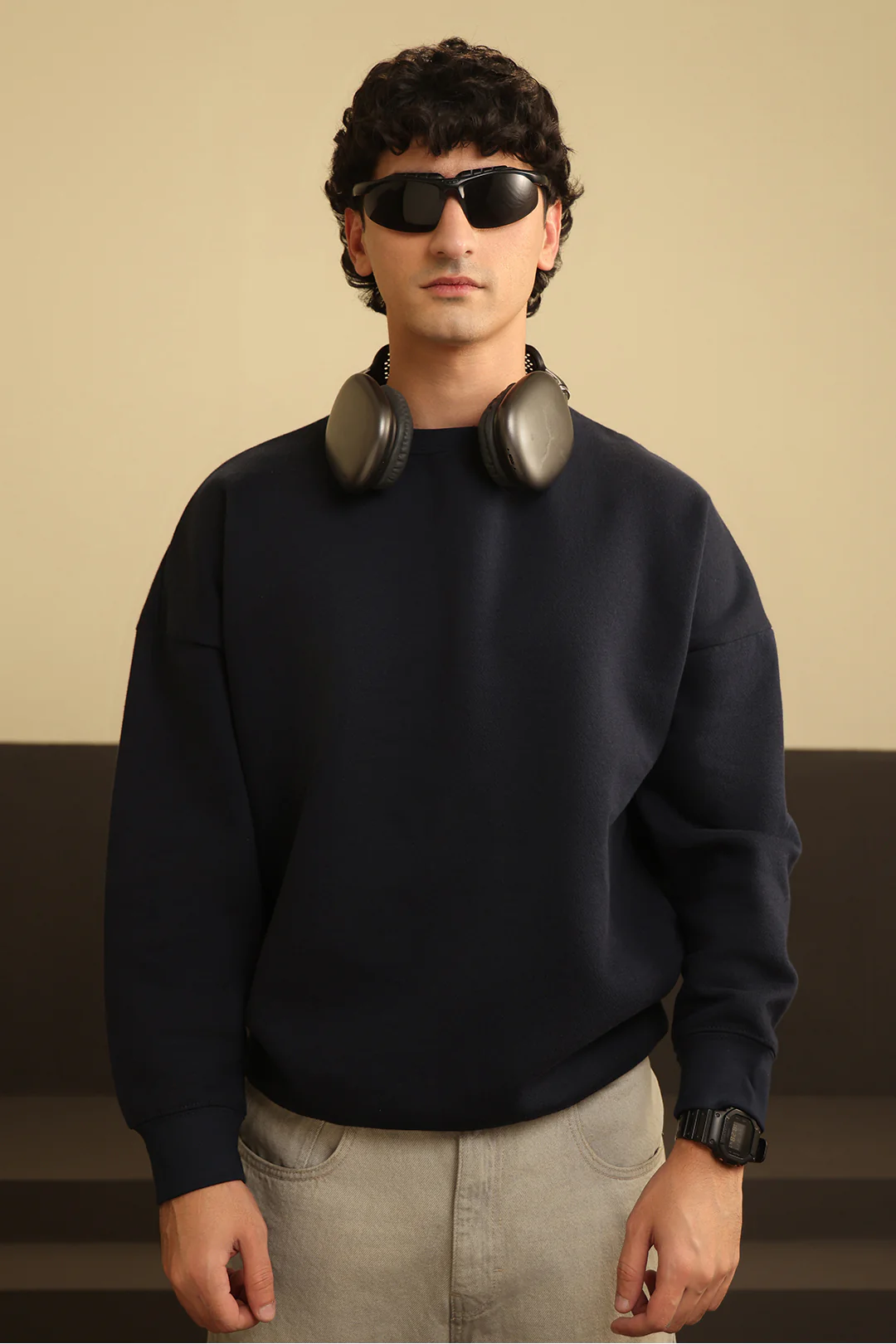 Basic Oversized Sweat Shirt - 5001 - ZELLBURY